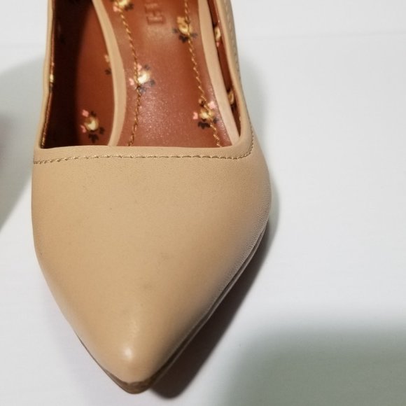 COACH Beechwood Leather Pointed Toe Waverly Pumps - Picture 5 of 8